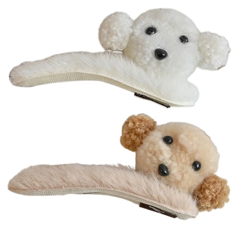 

Cartoon Plush Dog Hair Clip Hair Pin Korean Side Clip Women Barrettes Dropship