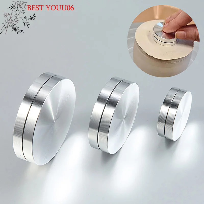 Hot 30mm-50mm Ceramic Clay Pottery Throwing Trimming Spinner Tool Trim Stabilizer Mini Pottery Wheel Metal Bearing Rotary Disc