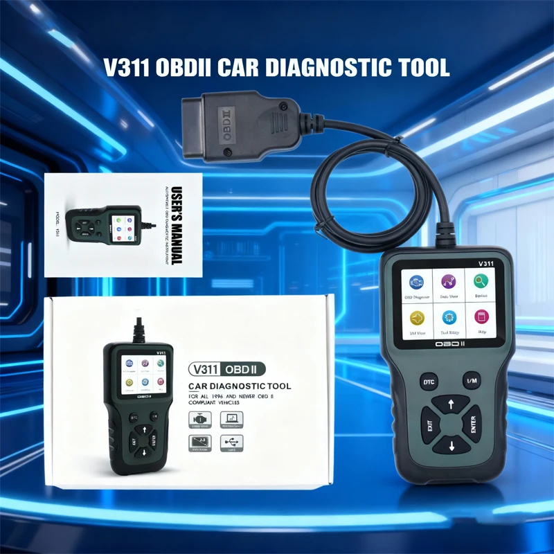 الماسح الضوئي الاحترافي من سلسلة Obd2 V311 للكشف عن أخطاء محرك السيارات وقراءة رمز التشخيص واختبار البطارية والمزيد #1