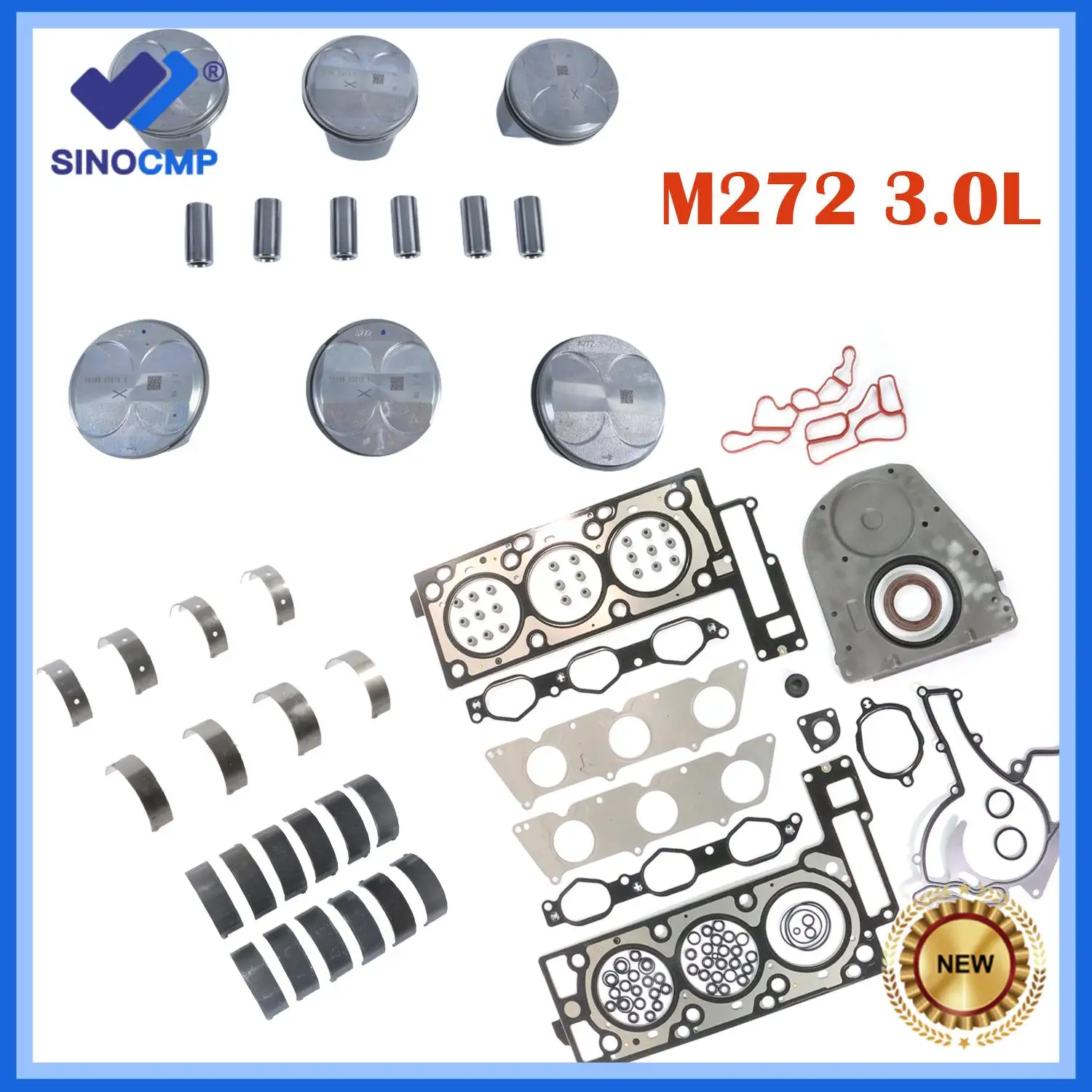 

1set M272 3.0L Engine Overhaul Rebuild Kit Pistons & Rings Set For Mercedes-Benz C280 W204 W211 X204 A2720304017 A2720301018