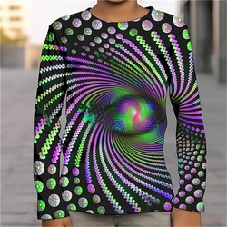 Men's Clothing T Shirt Tee Optical Illusion 3D Graphic Printed T-shirt Outdoor Street Long Sleeve Apparel Sports Designer Casual