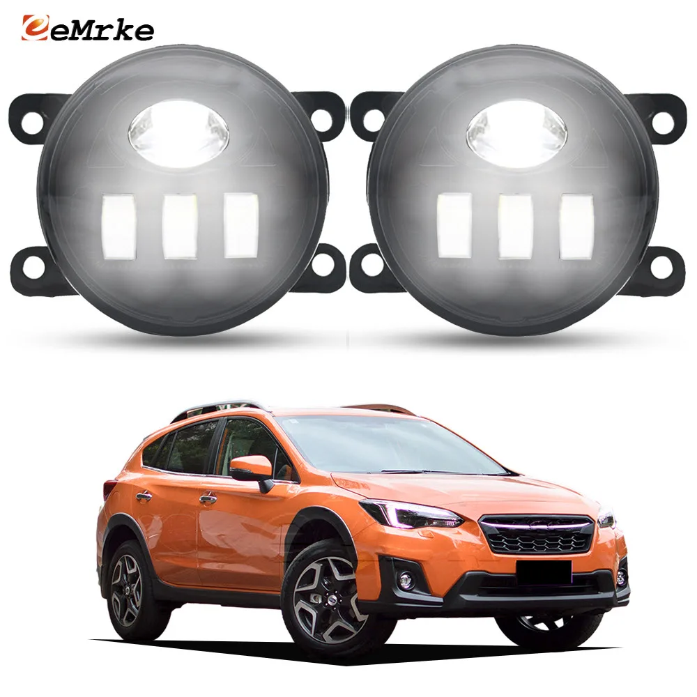 Upgrade Led Fog Lights PTF with Clear Lens Car DRL Daytime Running Lamp 12V 25Wx2 for for Subaru XV Crosstrek GT 2018 2019 2020