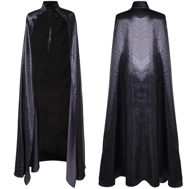 Disfraz de Reina malvada para mujer, vestido negro de fantasía, capa, disfraz de nieve, ropa de película, traje blanco, traje de Carnaval de Halloween