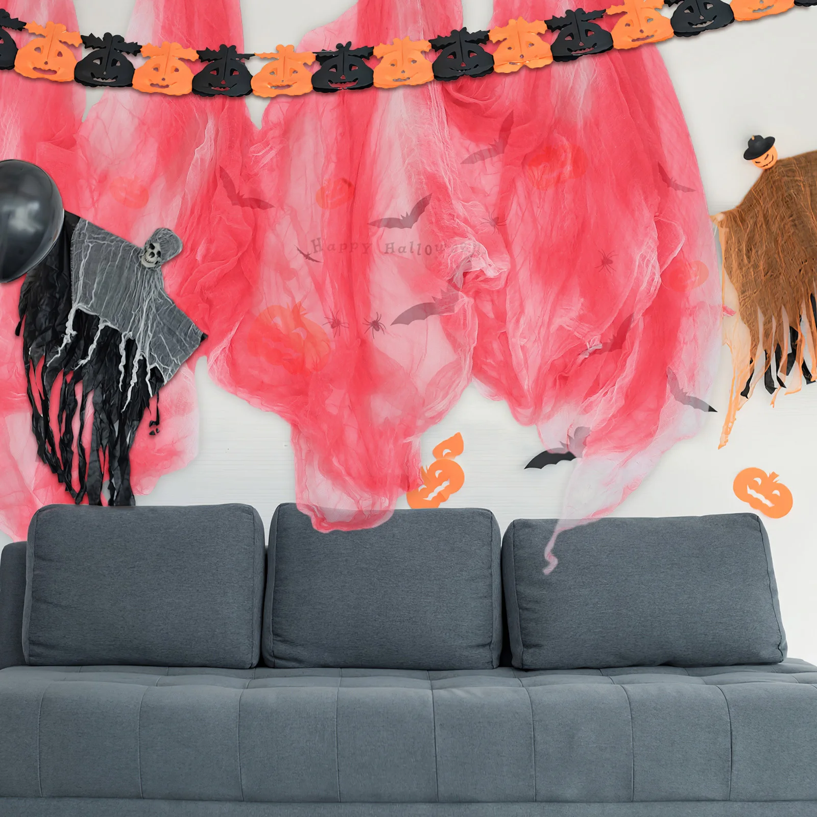 

Creepy Cloth Halloween Spooky Fabric Decorative Gauze Haunted House Party Indoor Outdoor Halloween Decorations
