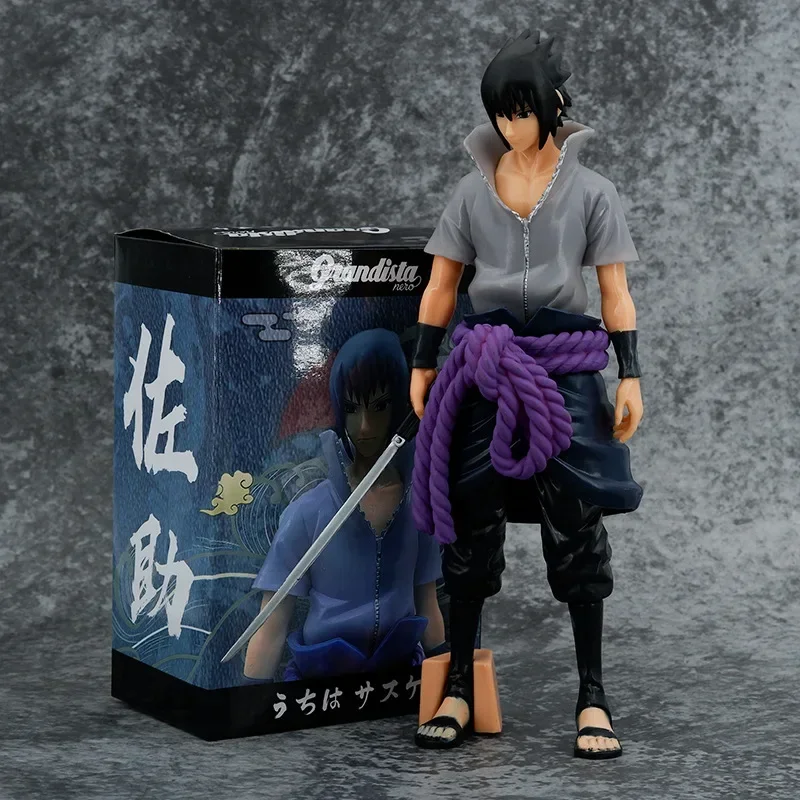 27CM Anime Shippuden Figurine Uchiha Sasuke PVC Action Figure NERO Collection Model Doll Desktop Decor Toy Gift