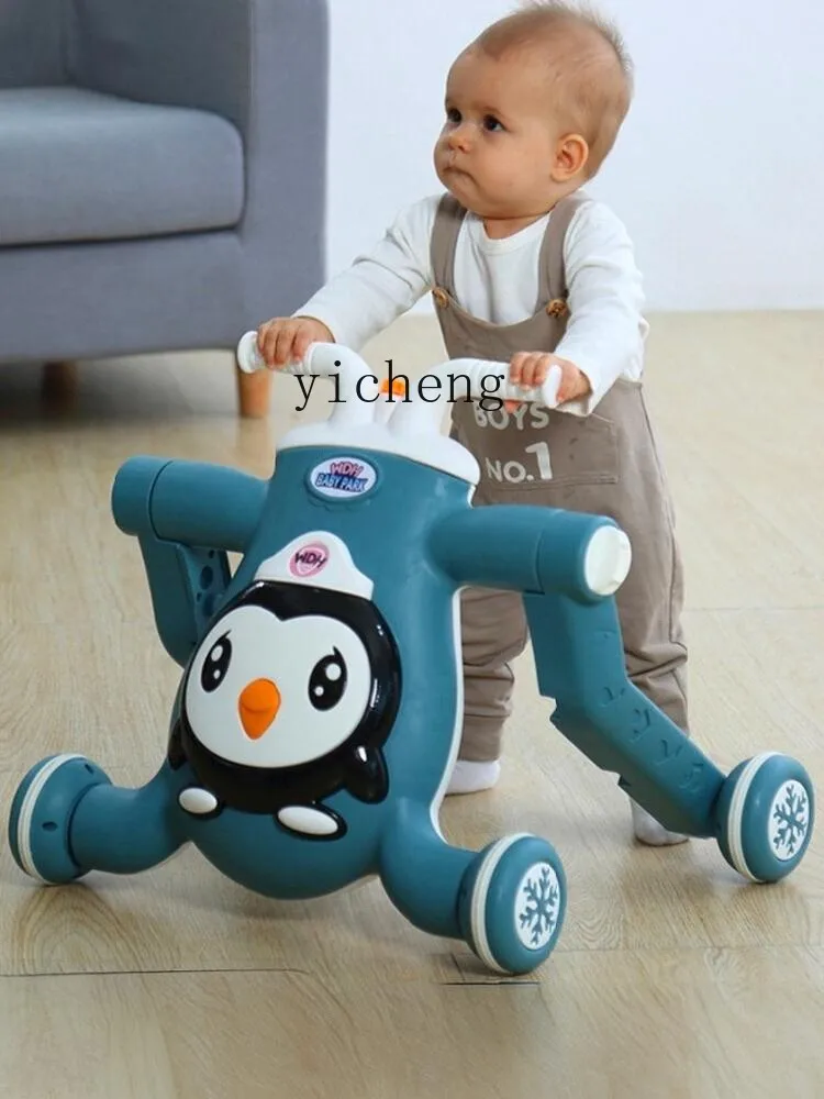 Tqh Baby Walker Trolley tre in uno Baby Learning to Walk Walker Anti-Flip Anti-O-Leg