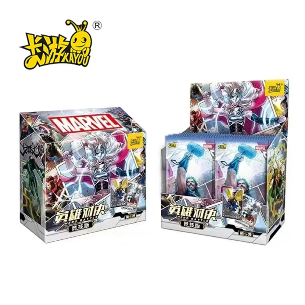 KAYOU Marvel Card Avengers Heroes Duel Cards Competitive Version CR Cards Genuine Toy Card Package Collection Card