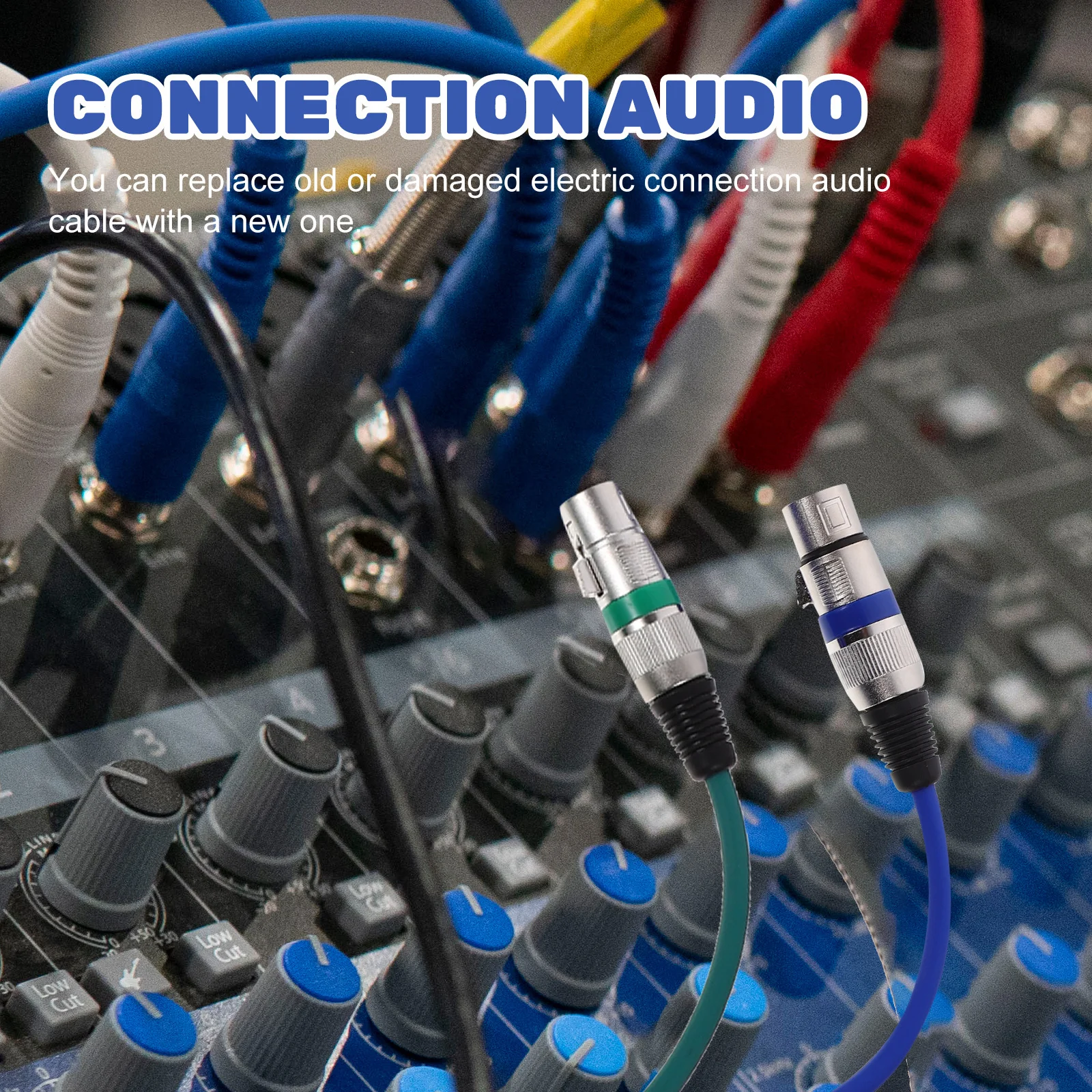 3 Pezzi Cavo XLR Maschio-Femmina Lunghezza 2m Cavi Microfono a 3 Pin Trasmissione Audio Durevole Cavo XLR Cavo Microfono a 3 Pin