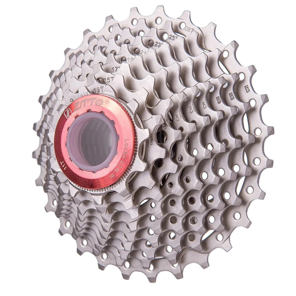 Ztto Road Bicycle Cassette Freewheel 9 Speed Cassette 9S 11-28T Bike Sprockets For Sunrace Shimano Sora 3300 3500 R300