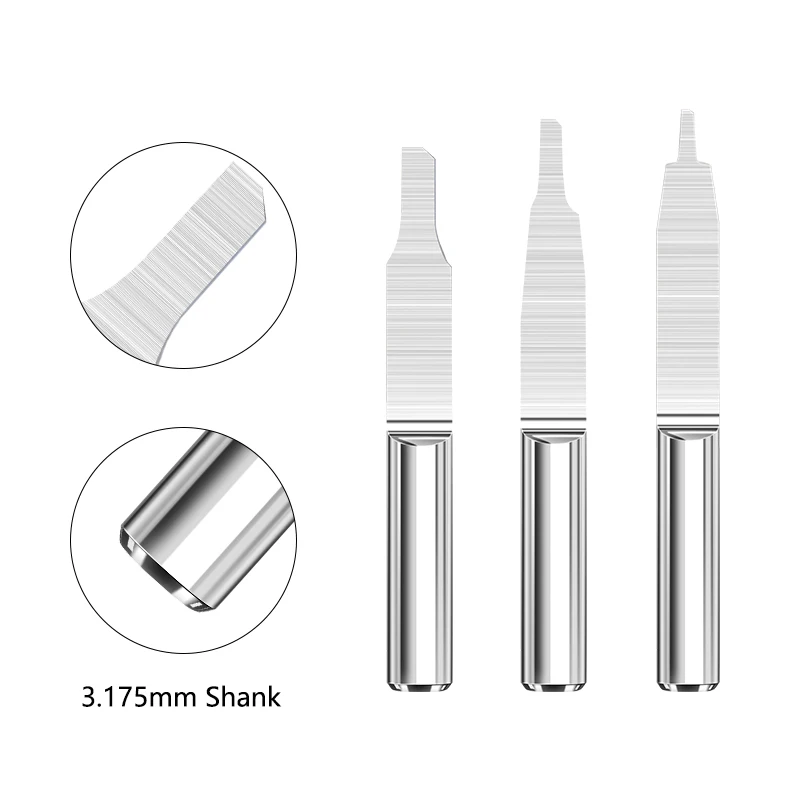 HAMPTON 10PCS PCB Gravur Bits 1/8 "Schaft Spitze Carving Bits 0,8-3,0mm Hartmetall-schaftfräser CNC Router Bit Holz Fräser – Detail 4