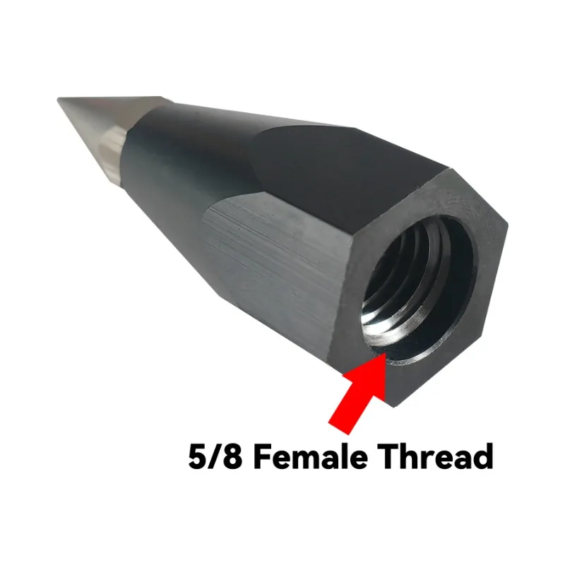 Mini Handheld Stakeout Rod 5/8 Thread Carbon Fiber Prism Pole Surveying Pole GPS Extension Rod RTK Centering Rod with Tube Point