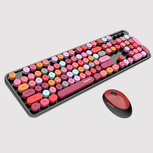 MOFII SWEETWireless teclado y ratón Combo, 2,4G Plug and Play, máquina de escribir inalámbrica, juego de teclado y ratón para Windows, escritorio