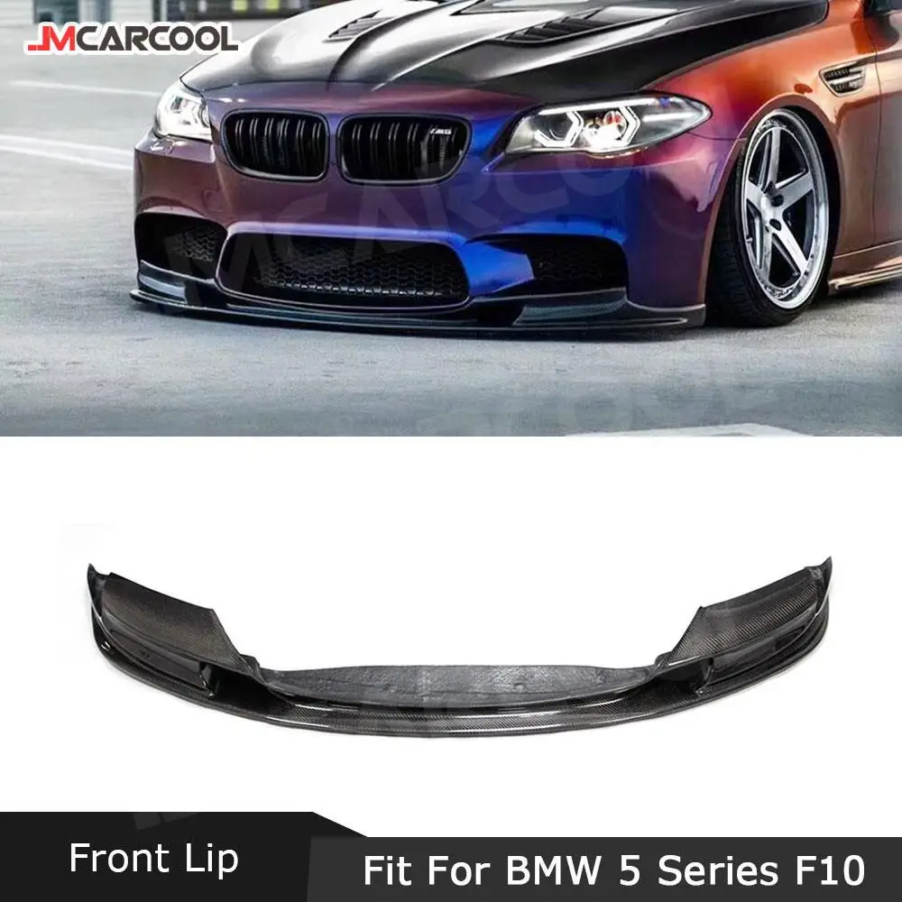 

Carbon Fiber Front Bumper Lip Chini Spoiler For BMW 5 Series F10 M5 Sedan 4 Door 3D Style 2012-2016 FRP Prime Protect Covers