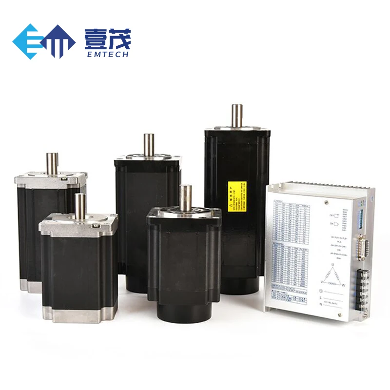 มอเตอร์สเต็ปเปอร์ไฮบริด 3 เฟส รุ่น Nema 42 ขนาด 110 มม. ซีรีส์ประสิทธิภาพสูง EMTECH พร้อมไดรเวอร์