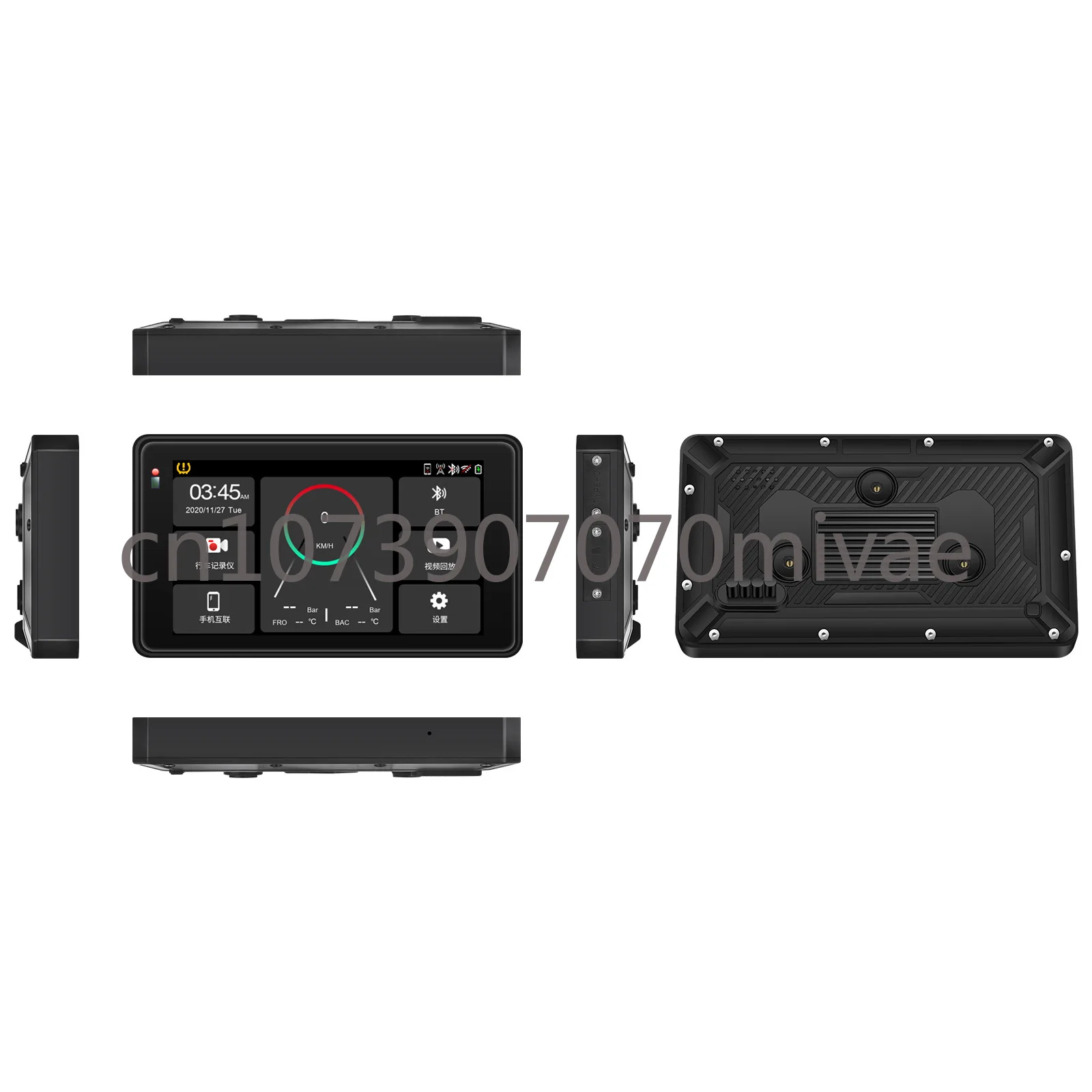 Motorcycle Driving Recorder Dual Recording High-definition Night Vision with Carpaly Navigation GPS Trajectory