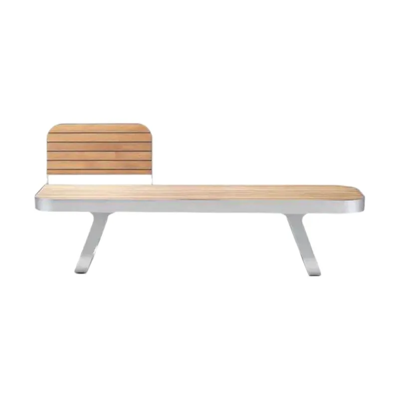 Outdoor park chair, galvanized hemming anticorrosive solid wood bench