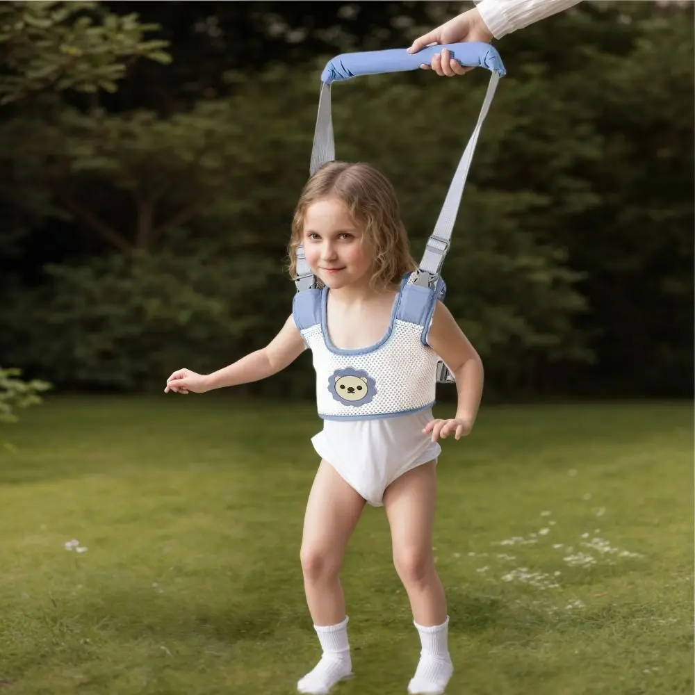 安全幼児用歩行器ハーネス、手持ち式調節可能学習歩行サポートアシストトレーナー、滑り止め通気性幼児用アシスタントベルト