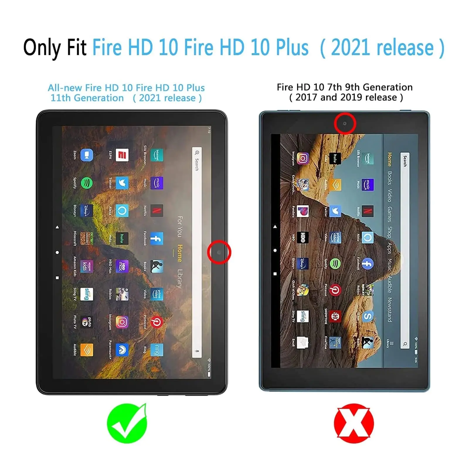 Screen Protector for Amazon Fire HD 10 /Fire HD 10 Plus /Fire HD 10 Kids Pro Tablet 10.1 Inch Tempered Glass Film 11th Gen 2021