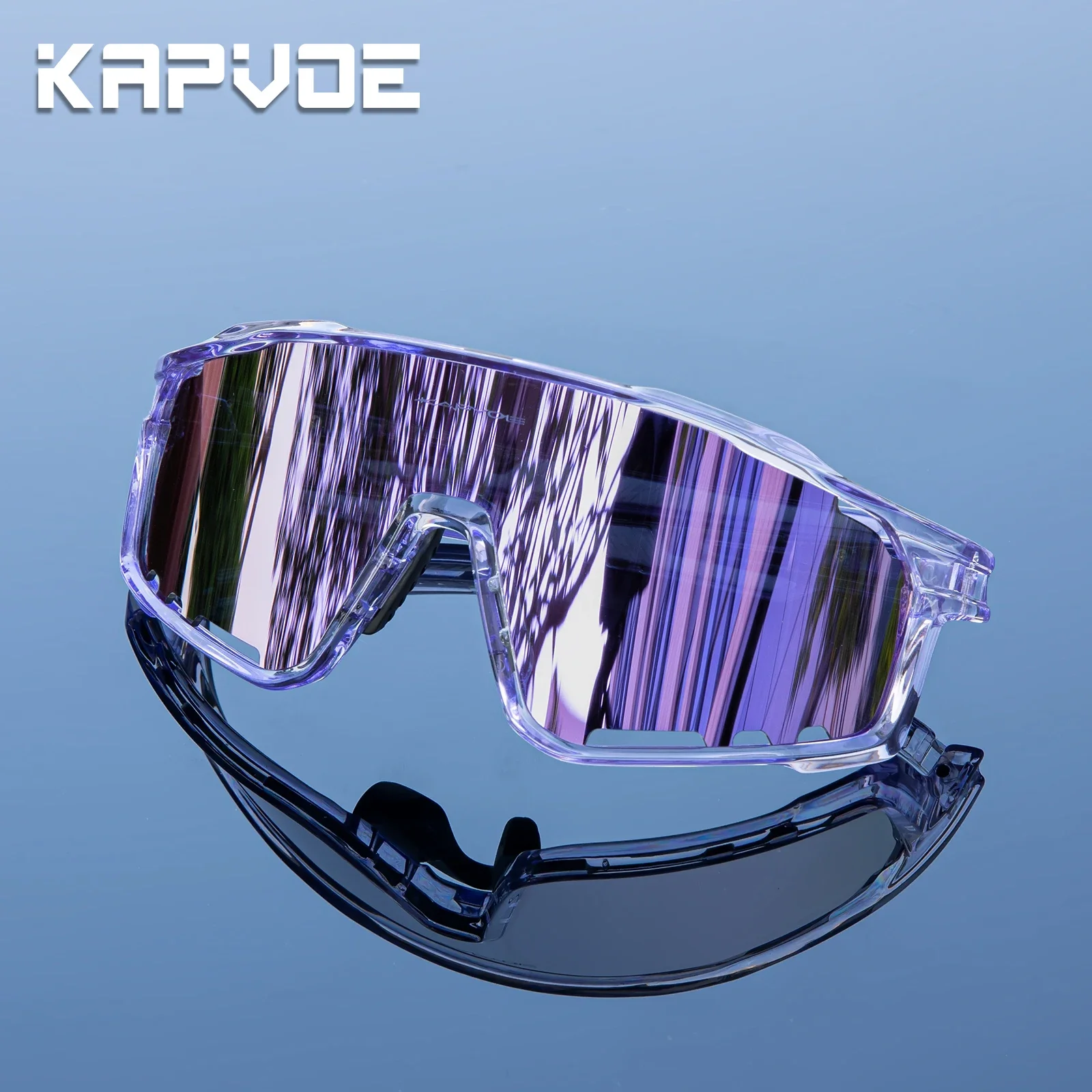 Kapvoe Cycling Glasses Cycling Sunglasses UV400 Polarized Sports Goggles Outdoor Eyewear Built-in Myopia Frame Bicycle Glasses