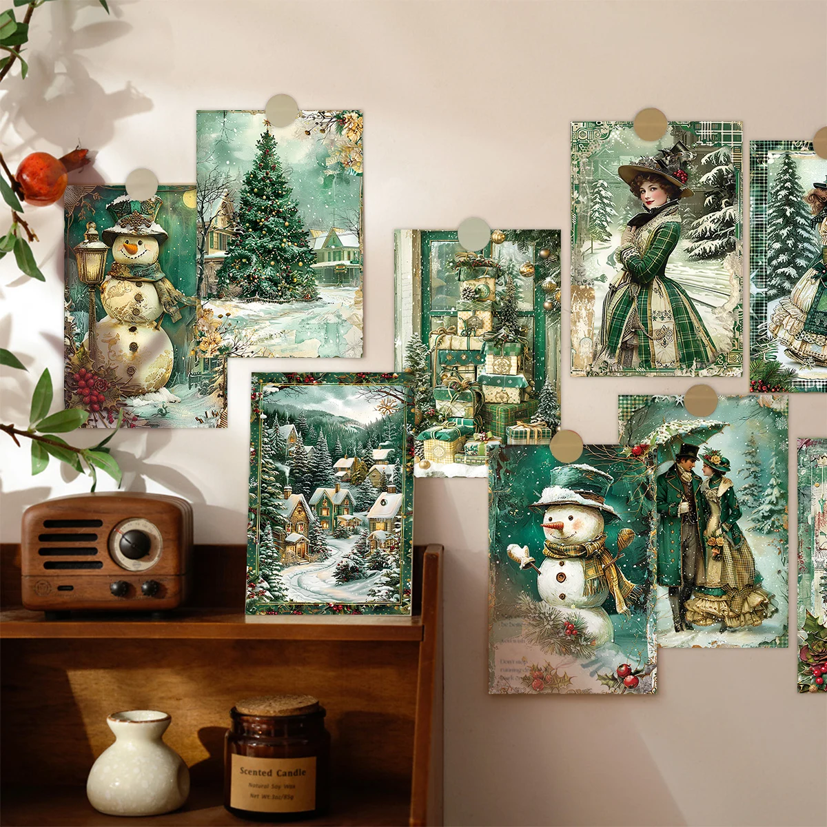 30pcs Vintage Christmas Green  - огляд і ціна Art Craft Village