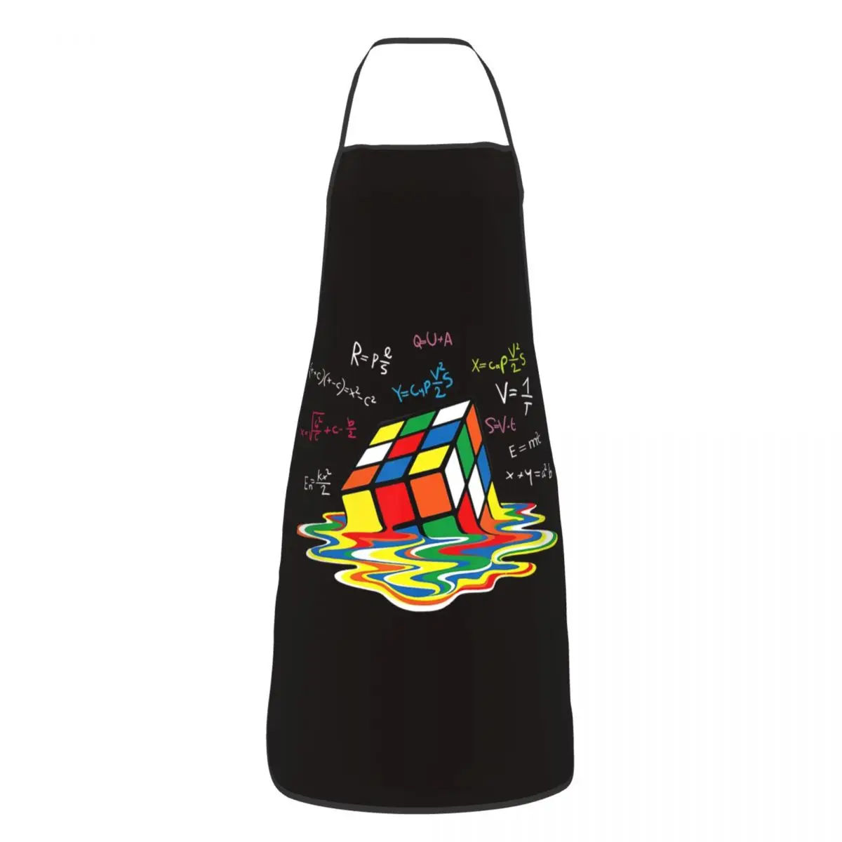 Math Rubiks Rubix Cube Apron Chef Cooking Tablier Waterproof Bib Kitchen Cleaning Pinafore for Women Men Gardening
