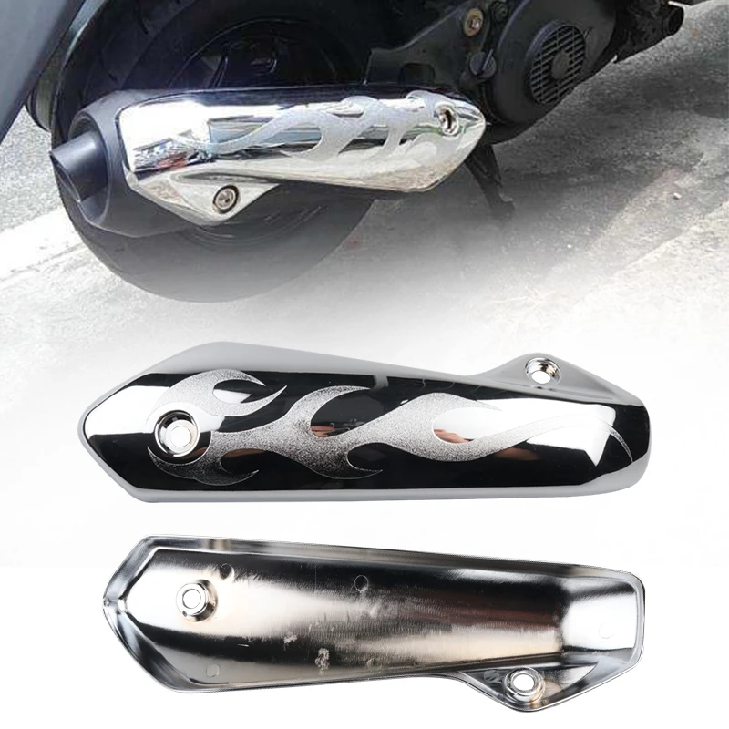 For Address V125 V125g Motorcycle Scooter Chrome Muffler Cover Exhaust Pipe Cover Heat Shield