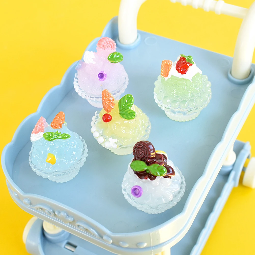 

10 Pcs Smoothie Cup Decoration Dollhouse Ice Cream Artificial Model Mini Dessert Fake