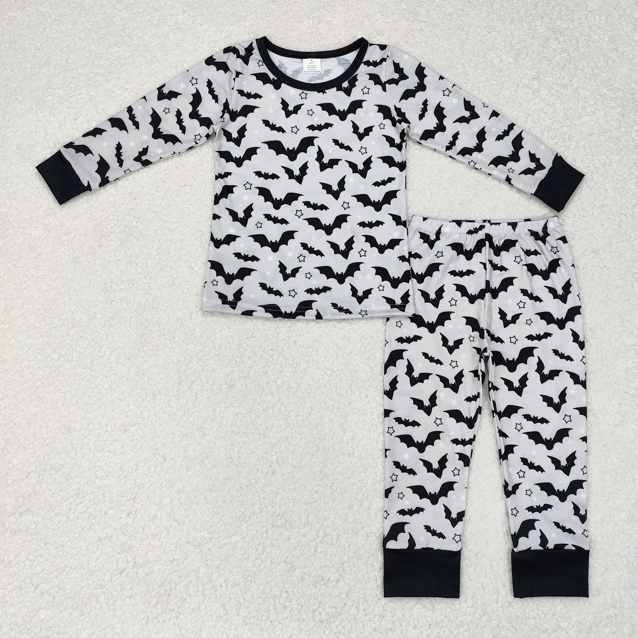 Wholesale Kids Baby Boy Girl Halloween Long Sleeves Shirt Nightwear Set Pants Children Bats Outfit Toddler Two Pieces Pajamas