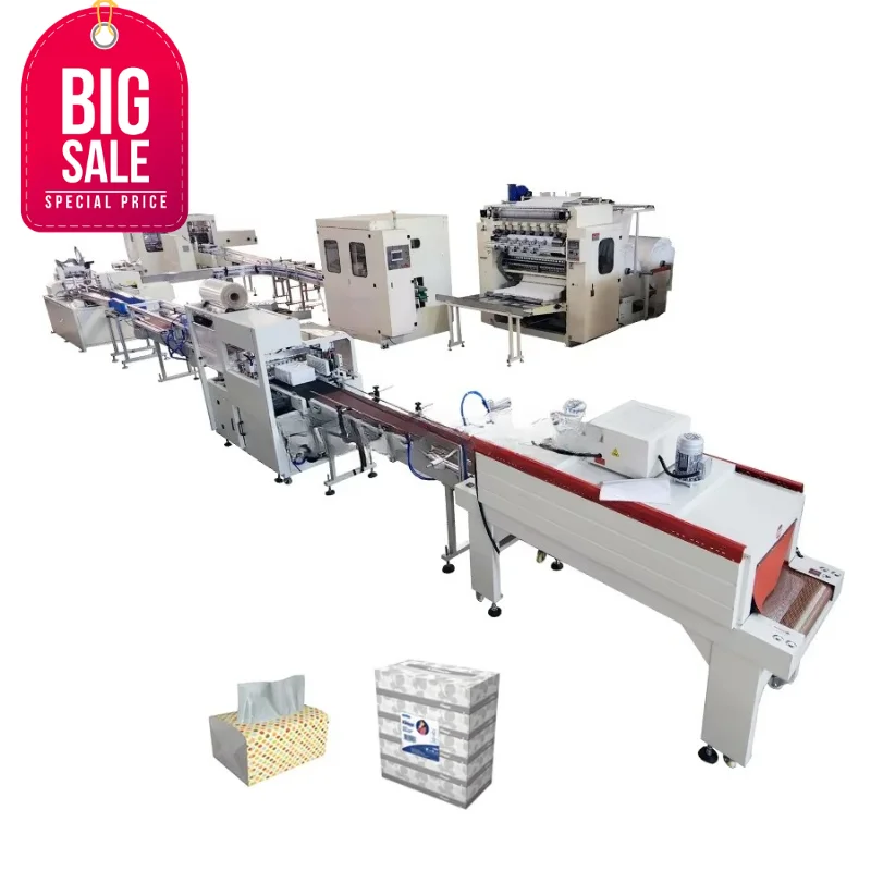 Facial Tissue Machine Customized Tissue Paper Manufacturing Machine High Capacity Folding Embossing Cutting Production Line