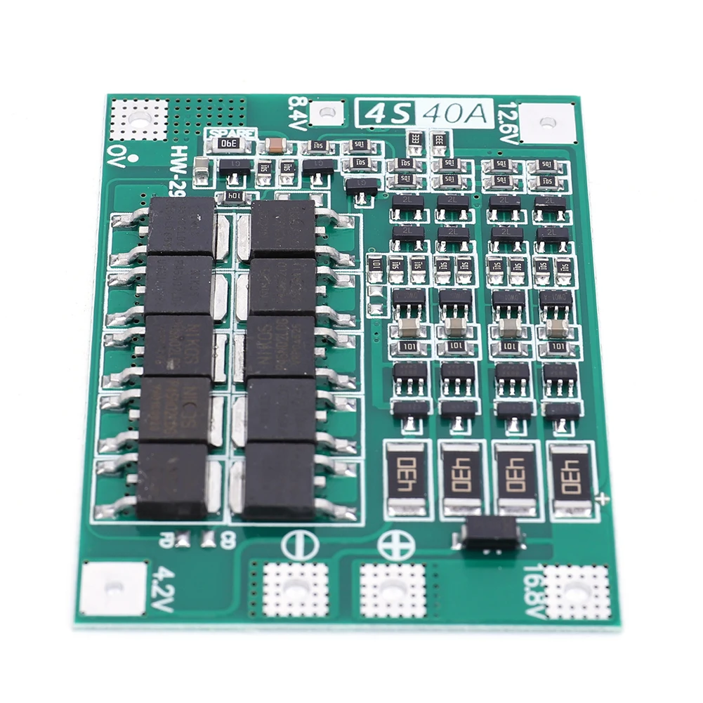 3S 4S 20A 40A 60A Li-ion Lithium Battery Charger Protection Board 18650 BMS Drill Motor 11.1V 12.6V/14.8V 16.8V Enhance/Balance