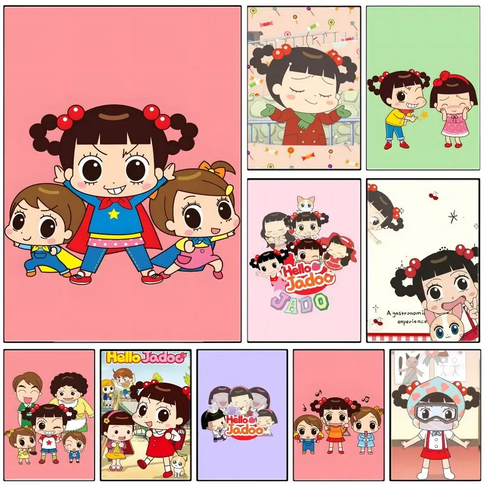 Kawaii Cartoon H-Hello Jadoo Poster Self-adhesive Art Waterproof Paper Sticker Coffee House Bar Room Wall Decor