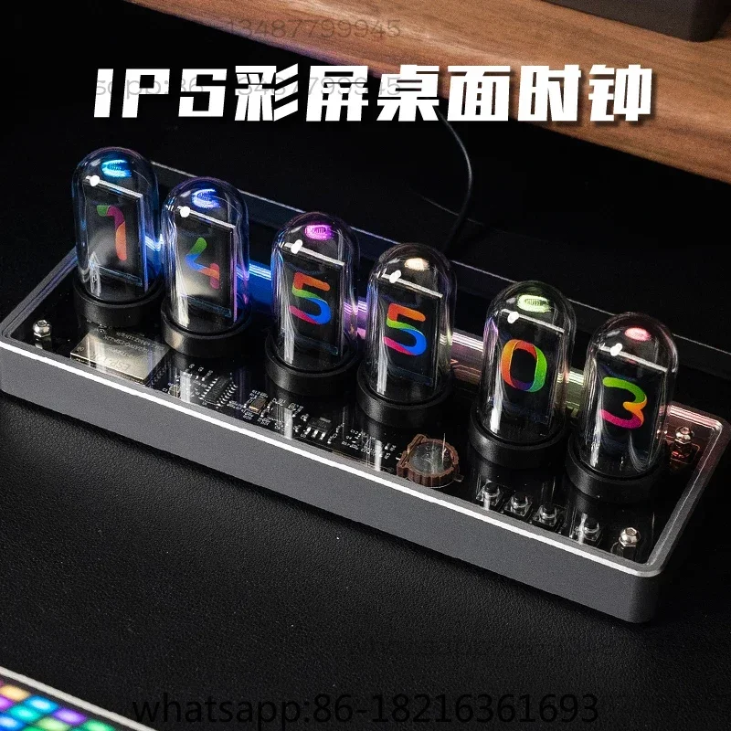 IPS color screen desktop clock ins style ornament