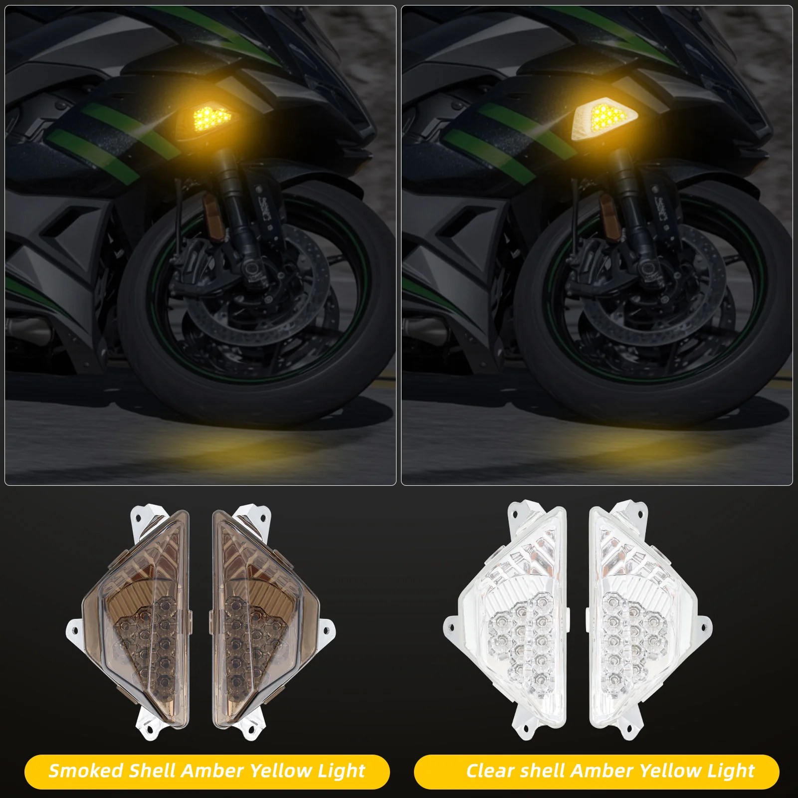 ペアオートバイターンシグナルライトカワサキニンジャ 250 300 2013