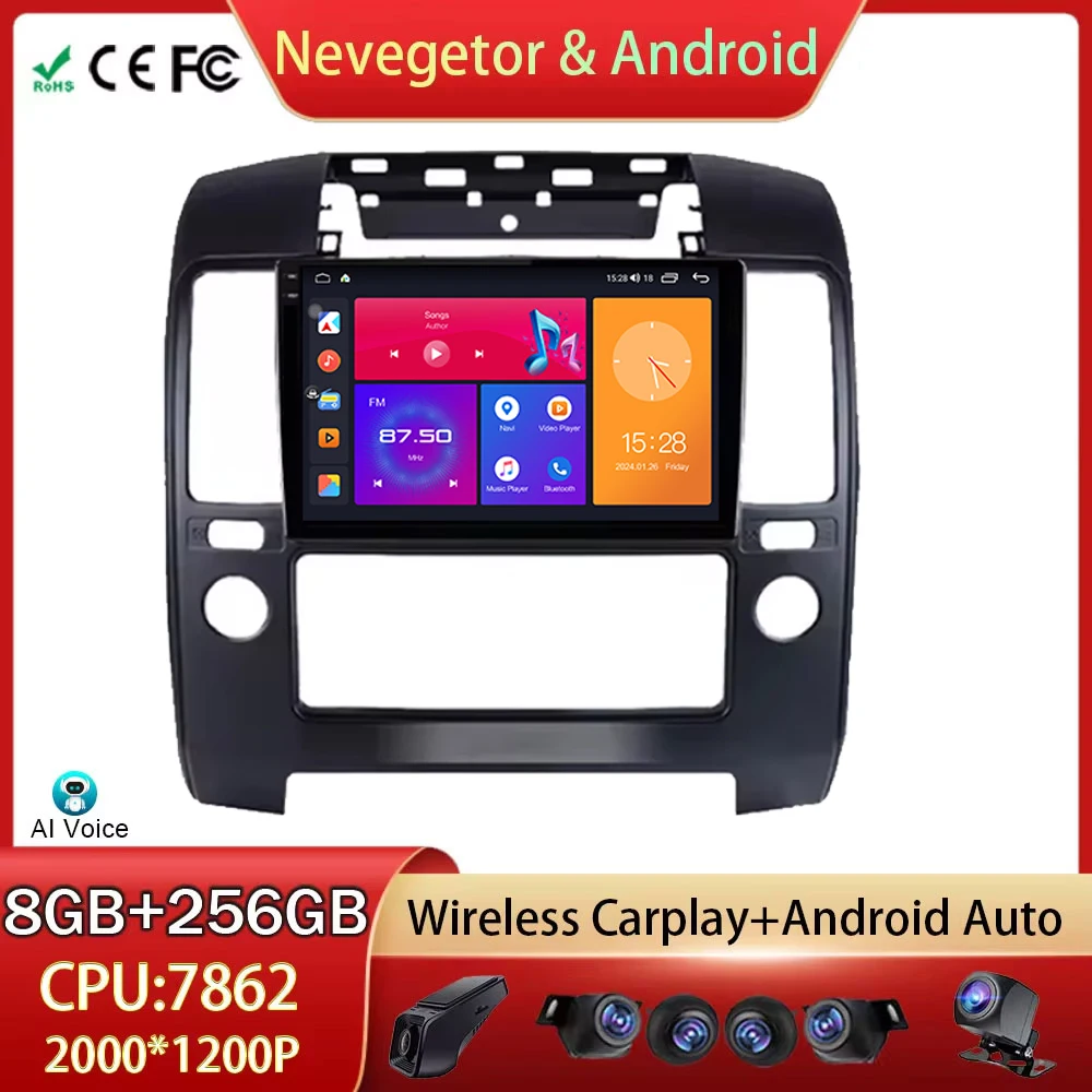 

For Nissan Navara 3 D40 2004 - 2010 Android Auto Car Radio Multimedia IPS Video Player GPS Navigation 5G WIFI DSP BT No 2din DVD