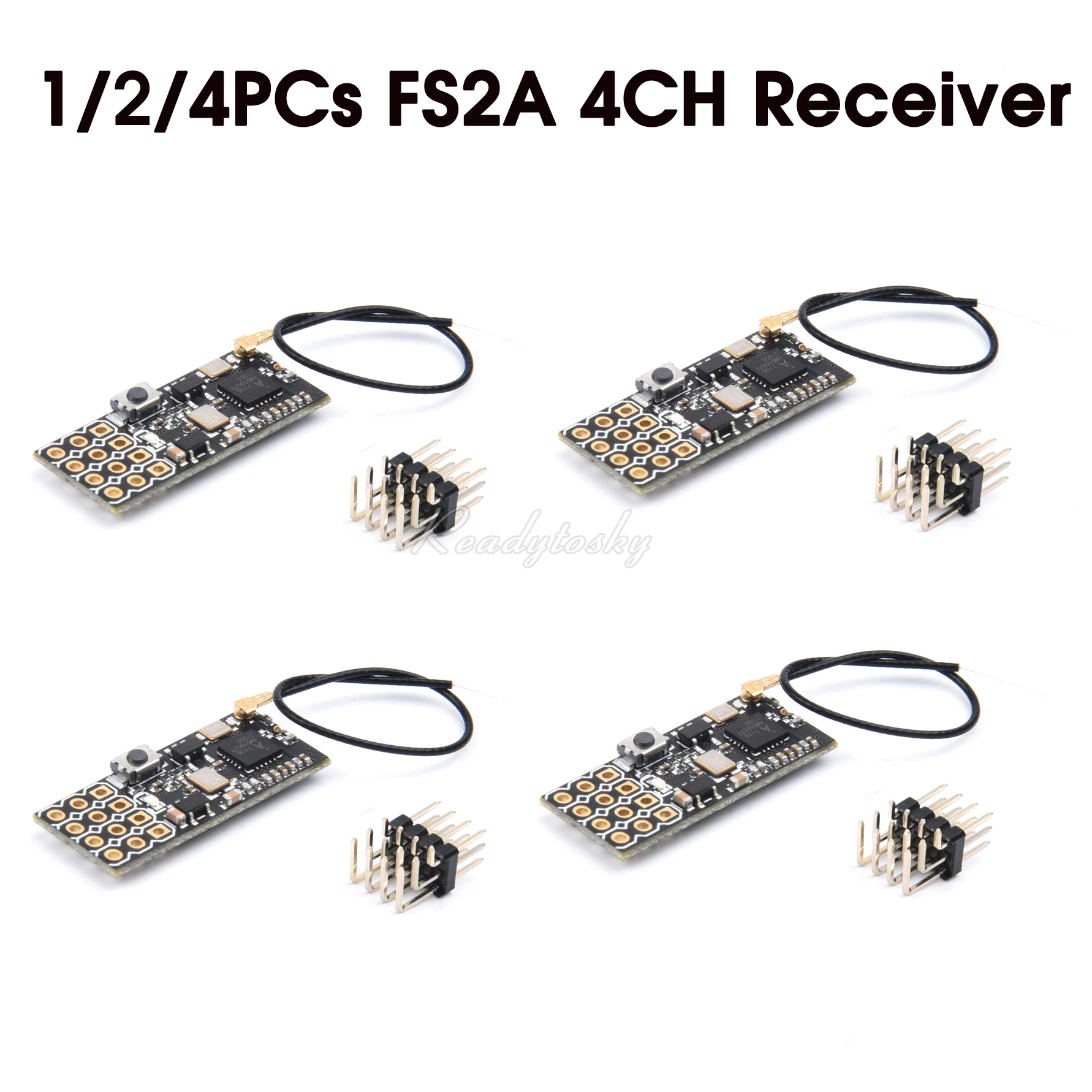 1/2/4PCs FS2A 4CH AFHDS 2A Mini Compatible Receiver PWM Output for Flysky i6 i6X i6S Transmitter Remote Control