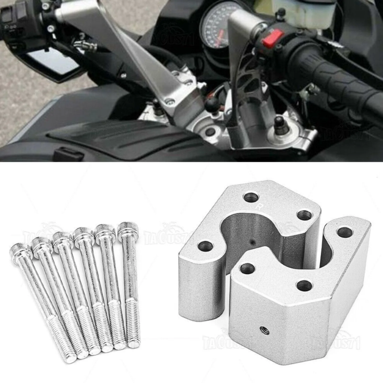 For Kawasaki GTR1400 Concours 1400 2008-22 Handlebar Risers Height Up Adapters