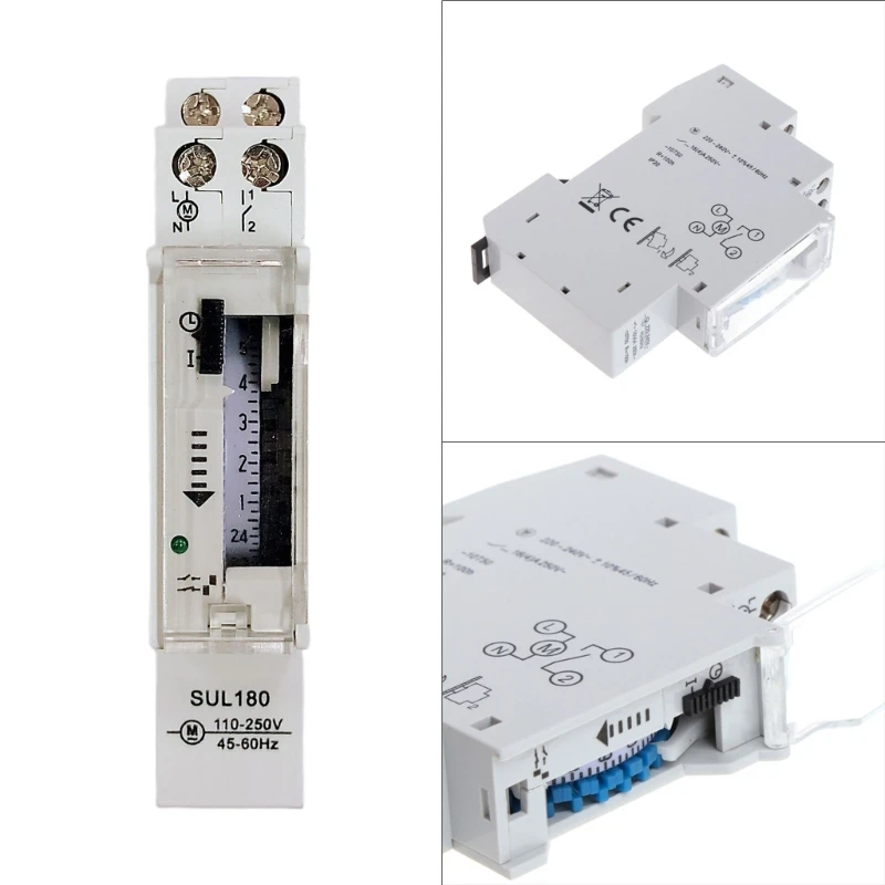 AC250V 15 Minutes Mechanical Timer Switches 24 Hour Programmable Din Rail Timer  drop ship