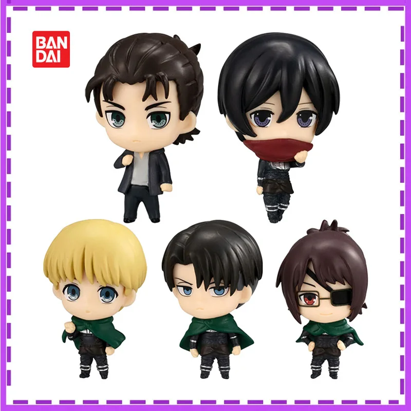 

BANDAI Anime Attack on Titan Eren Jaeger Mikasa Ackerman Armin Arlert Hanji Zoe Levi Ackerman in Stock Action Figure Model Toys