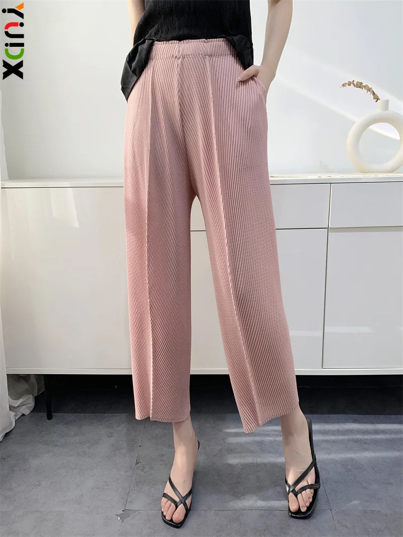 

YUDX Fish Scale Pleated Women's Harem Pants Textured Texture Nine Radish Pants Fashion Solid Color Design 2024 Autumn New