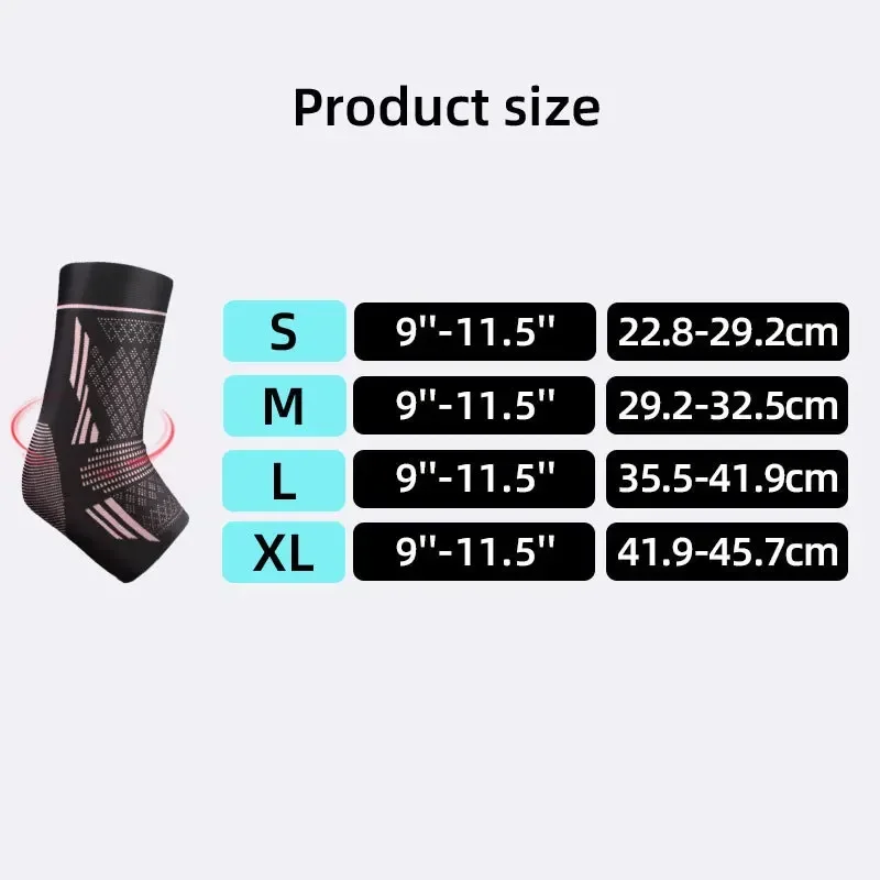 2PC Sports Ankle Protector Anti-sprain Ankle Protector Foot Ankle Protector Nylon Knitted High-elastic Breathable Pressurized