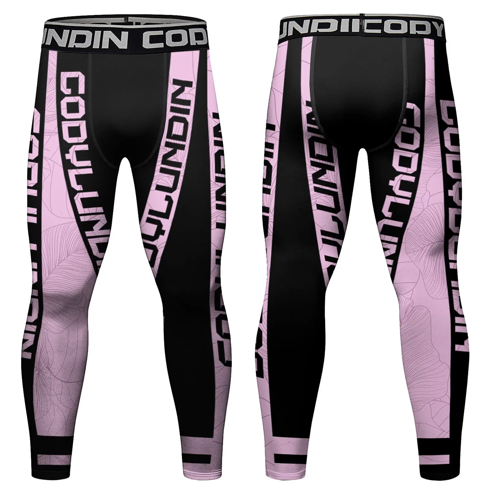 Running Gym MMA Compression Tights BJJ Rashguard Pants 3d Sublimation Print Sport Boxing Leggings for Men Training Wear Clothes