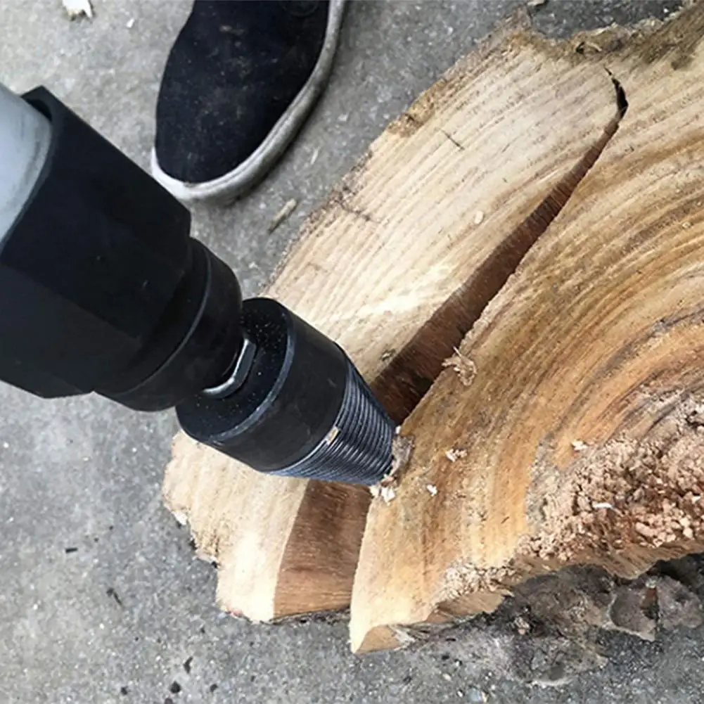 Time-saving Firewood Drill Accessory Firewood Drill Bit Set High Efficiency Sharp Head Design Corrosion Resistant Wood for Easy