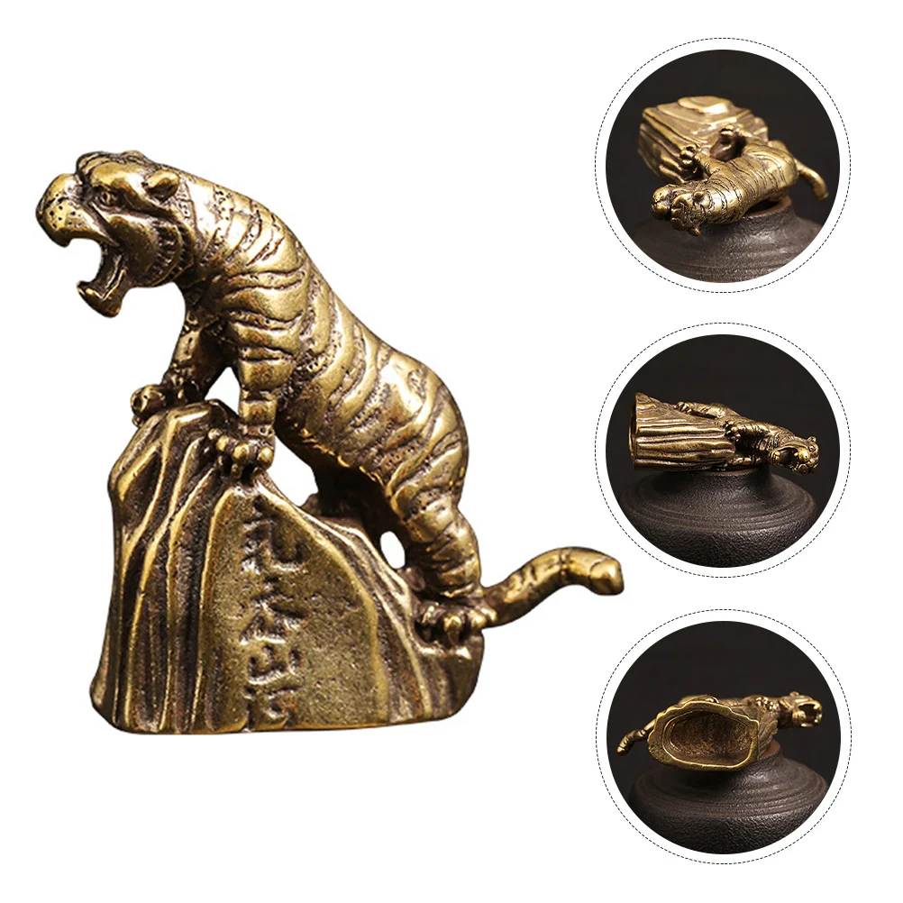 

Small Desktop Decorative Tiger Animal Ornament Small Tiger Decor For Indoor Scene Decor Home Office Desk