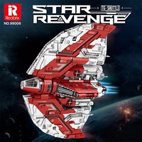 Reobrix 99006 T6 Giant Shuttle Machine Model Space War Spacecraft Series DIY Creative Toys Building Blocks Gun Boy Gift 5749Pcs