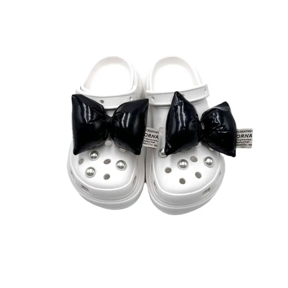

High Quality Bow Shoes Charms Detachable DIY Shoes Buckle Decorations Candy Colors Shoes Chain Decor Gift