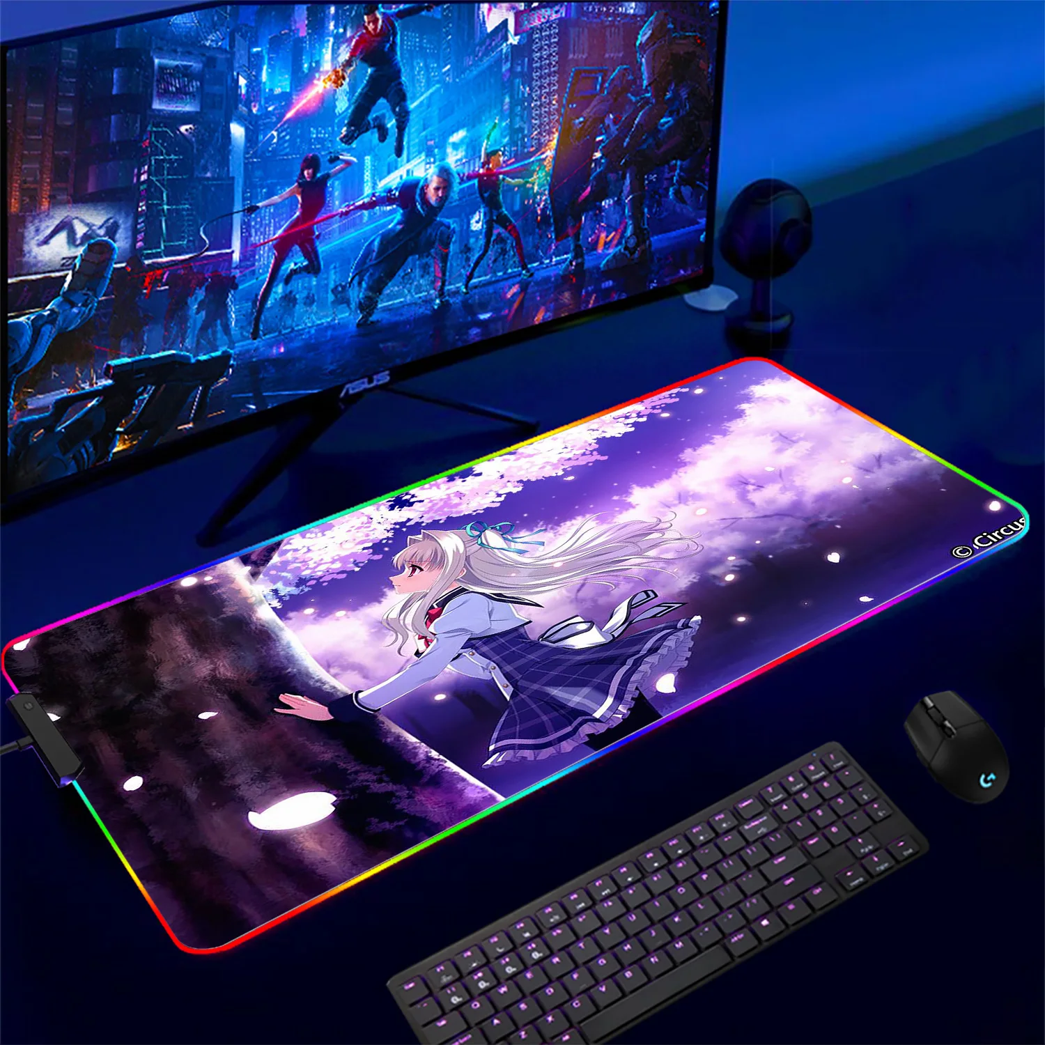 RGB Honkai Impact 3 Elysia Mousepad Large Gaming Mouse Pad LockEdge Thickened Computer Keyboard Table Desk Mat