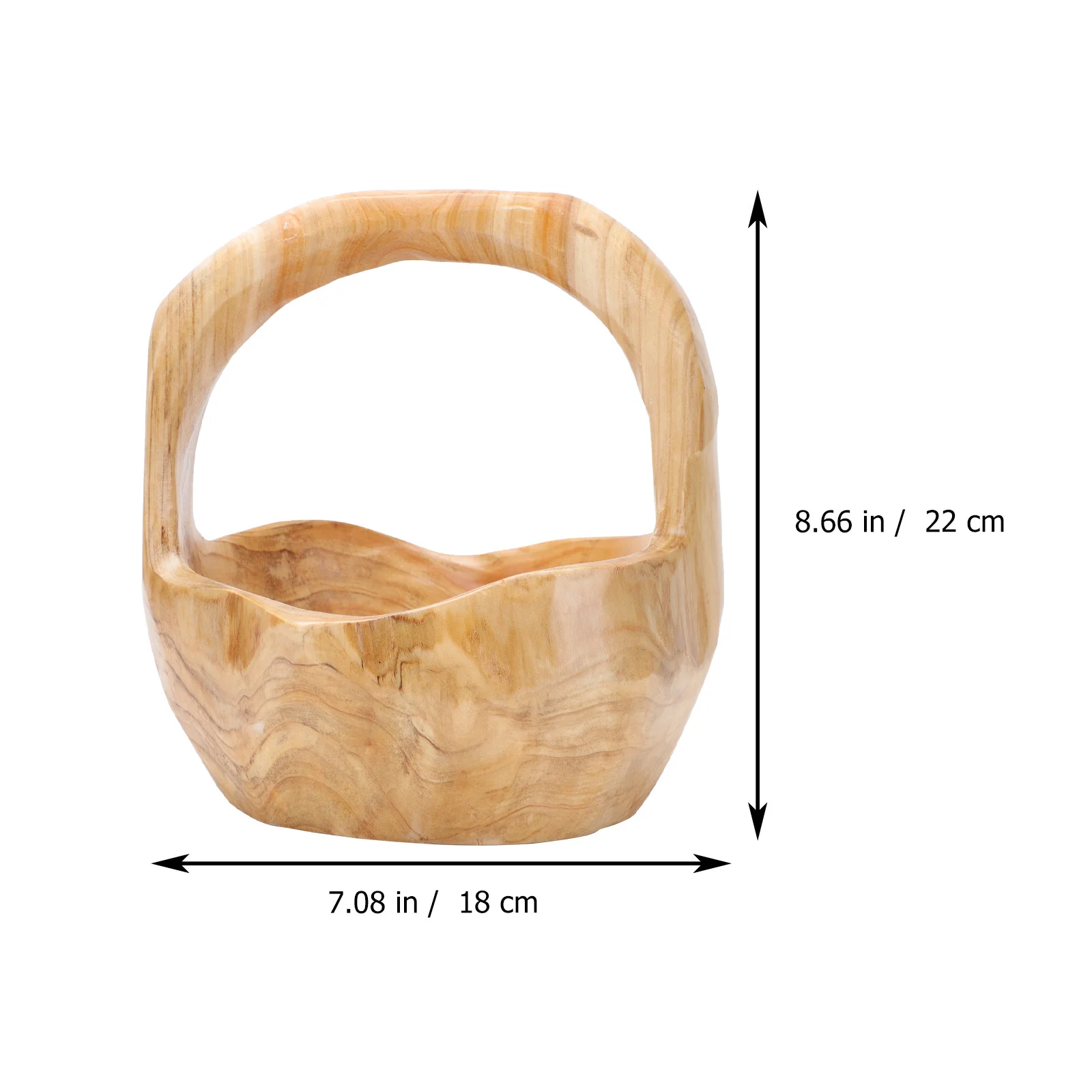 

Wooden Fruit Basket Large Capacity Natural Solid Wood Snack Tray Serving Bowl For Dessert Dried Fruit Appetizer Root Caving Bowl