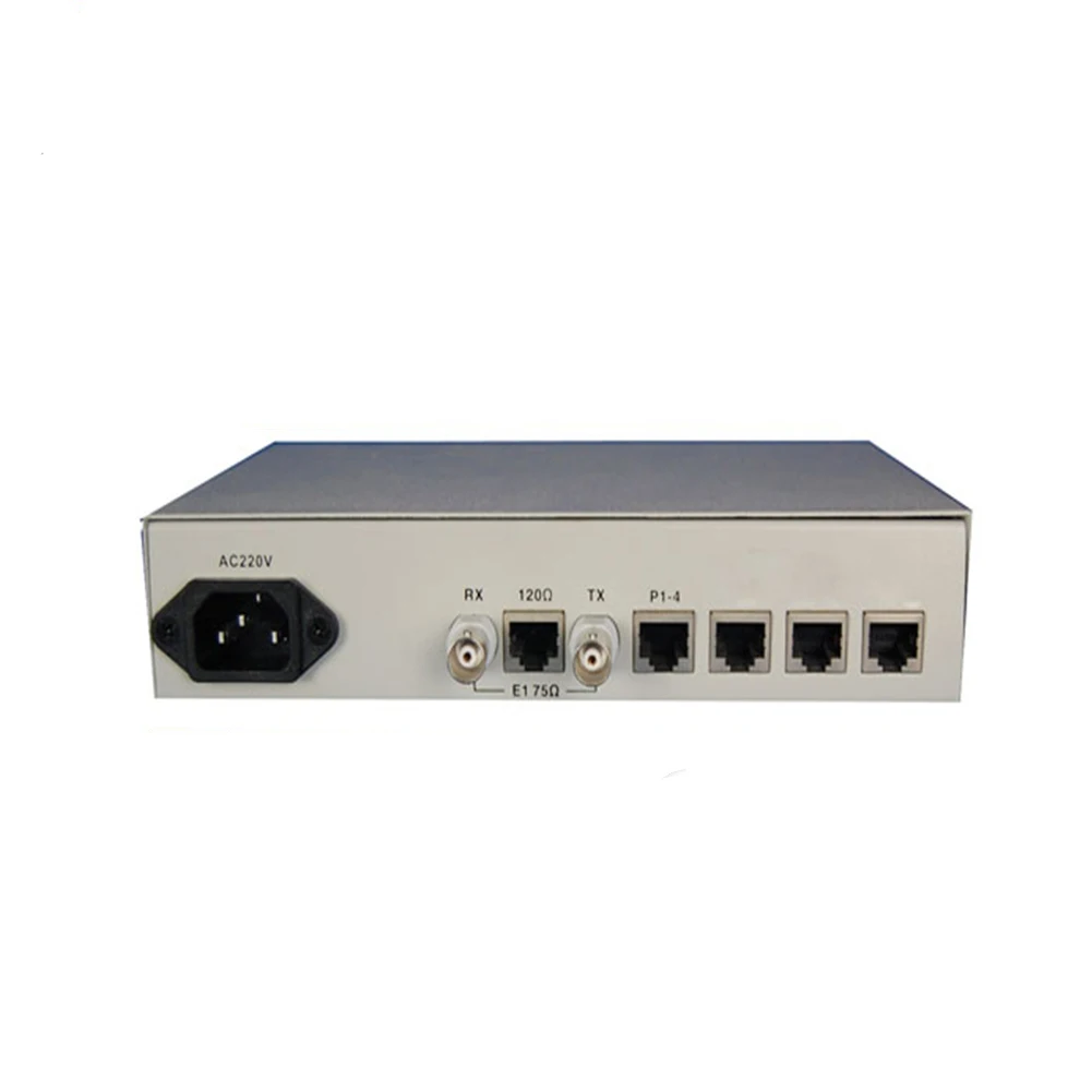 هاتف تناظري بأربعة منافذ FXS/FXO وإيثرنت عبر معدد E1 PCM E1 إلى الصوت