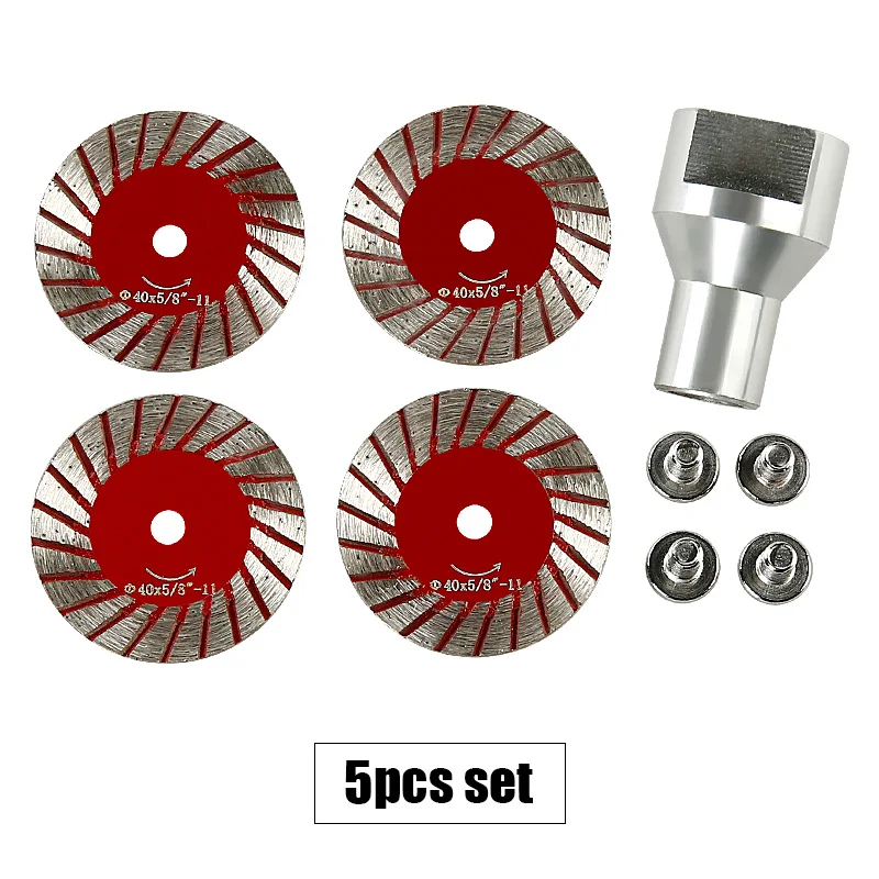 LOZLIN M14 5/8-11 Thread Diamond Saw Blade Set Removable Shank Engraving Grinding Disc Cutting Marble Tile Ceramic Stone Plate