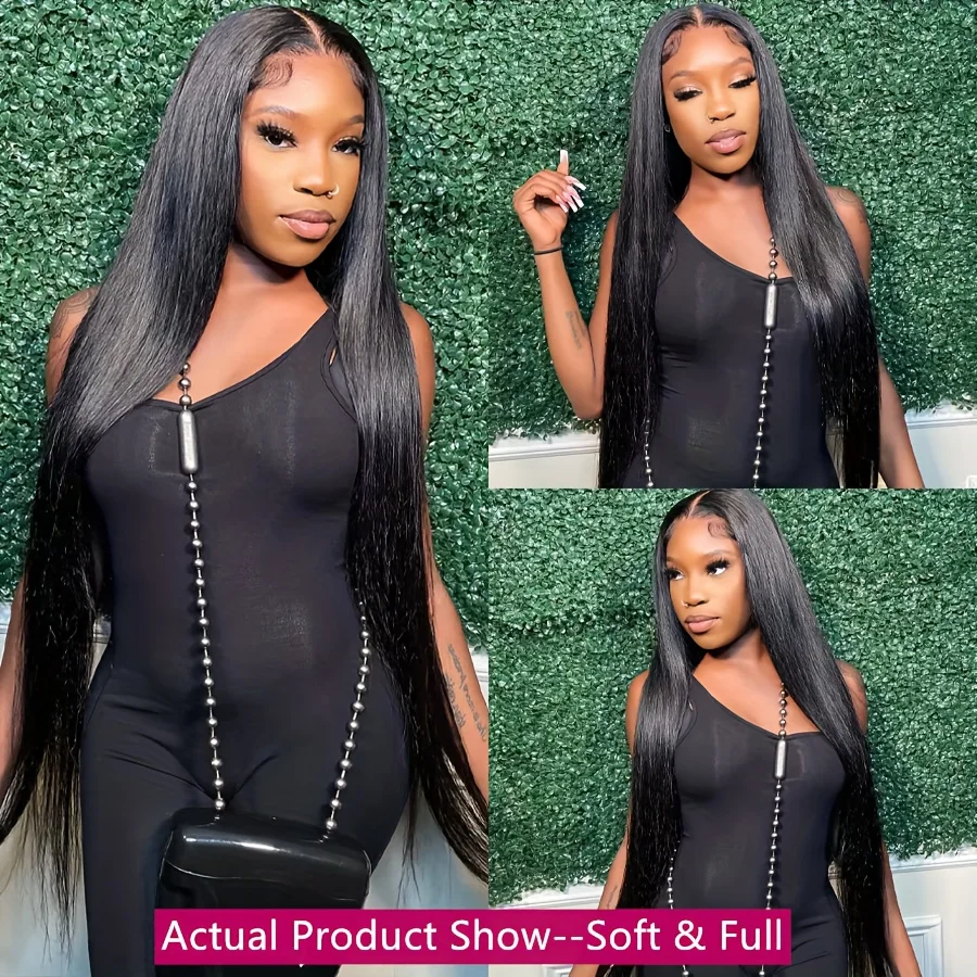 100% человеческие волосы 250% Плотность 13x4 Прямой HD Парик Фронта Шнурка 30 40 дюймов 13x6 Парики Фронта Шнурка 5x5 Бесклеевой Замок Бразильский